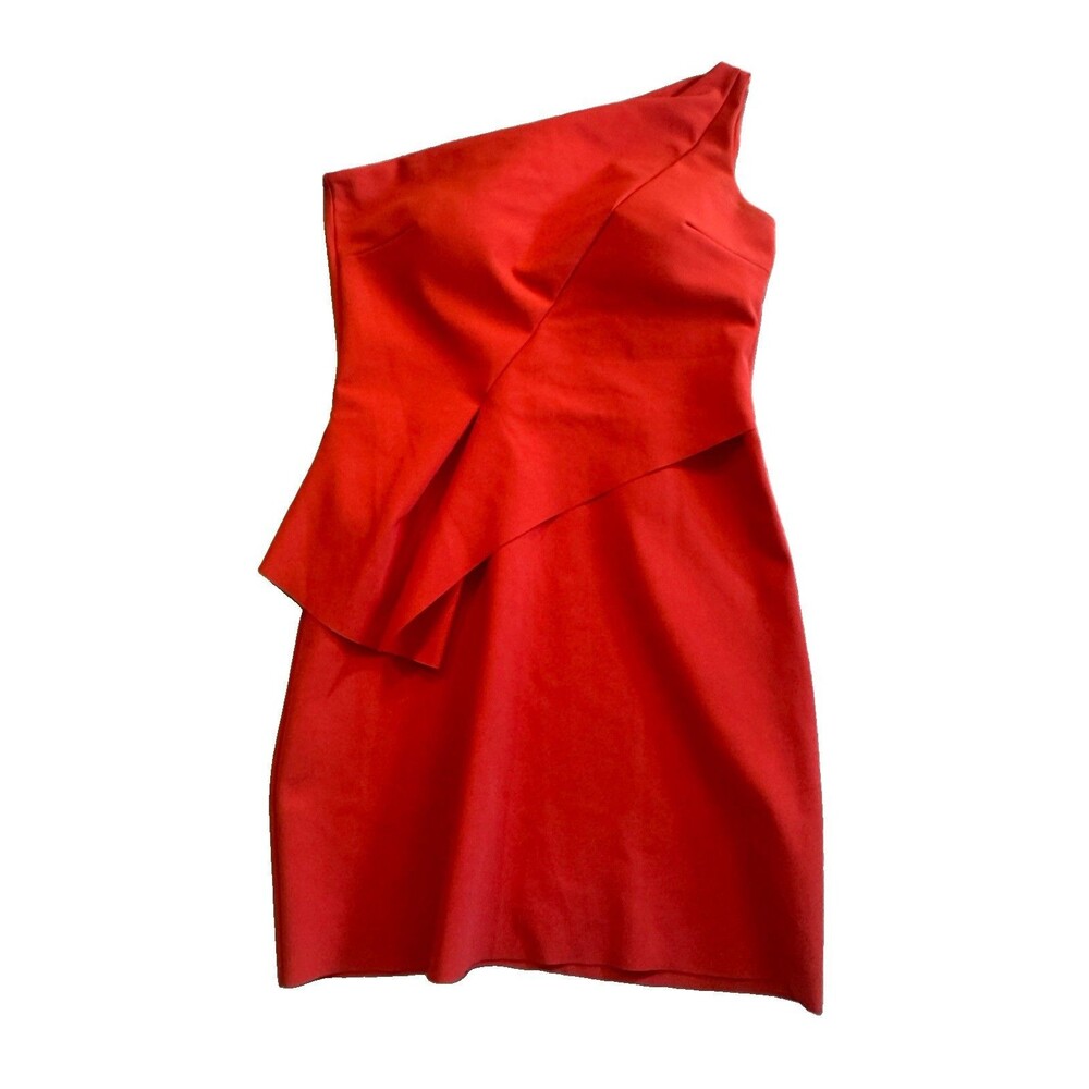 Chiara Boni One-Shoulder Orange Dress No Size